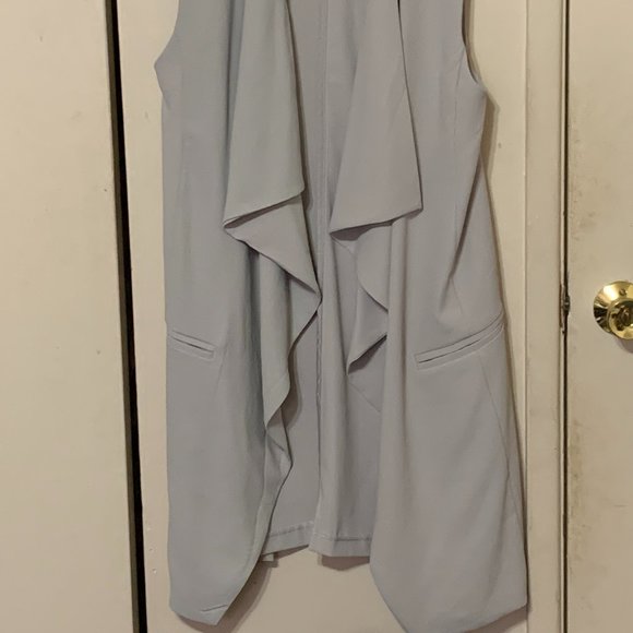 Forever 21 Grey Drapey Trench Vest size S - Picture 2 of 4